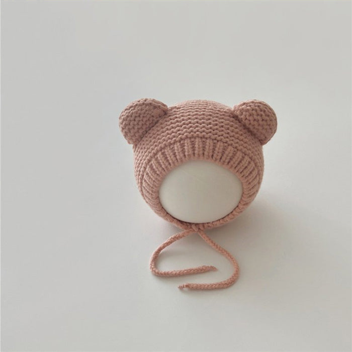 MISO Knitted Bear Ear Bonnet