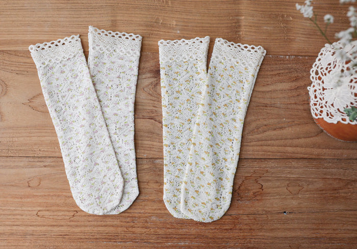 PUELLA FLO Floral Knee Socks