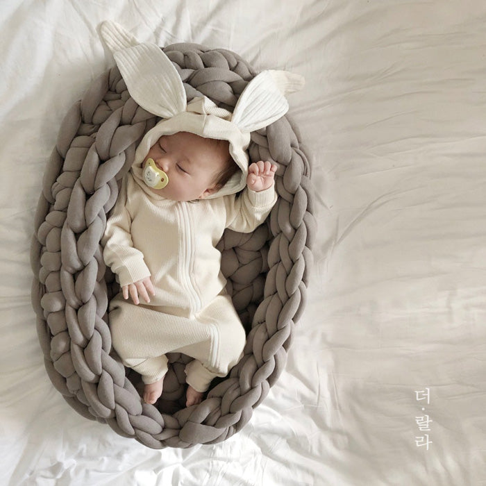 THE LALA Bunny Ear Hooded Jumpsuit